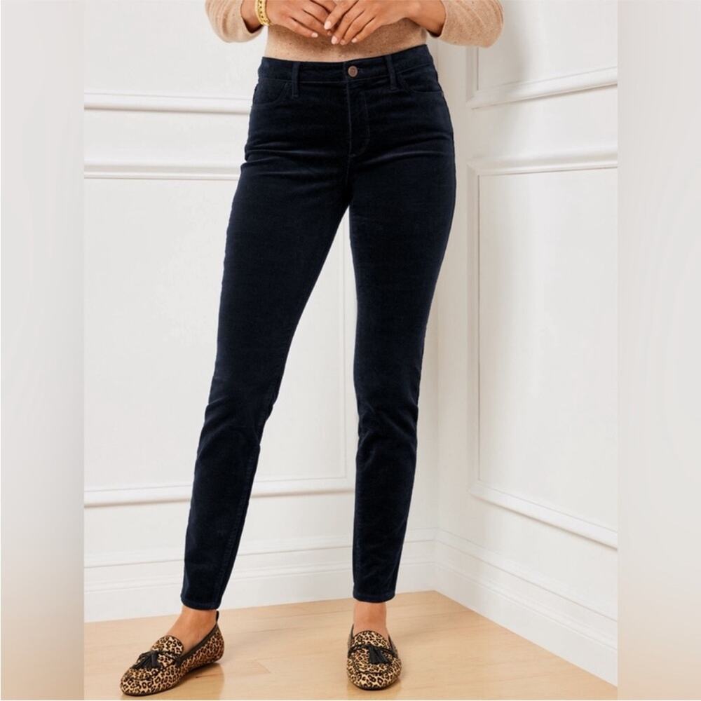 Talbots | Corduroy Jegging Pants Ribbed Mid Rise Skinny Fit Black 2P Petite
